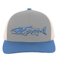 Load image into Gallery viewer, Snapback Trucker - Heather Grey/Beige/Ocean Blue - Kype Gear