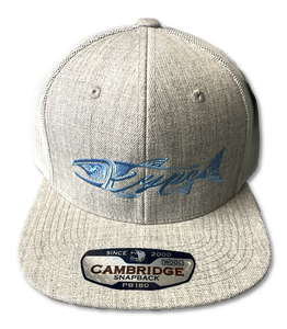 Snapback Trucker Flatbrim - Grey/Ocean Blue - Kype Gear