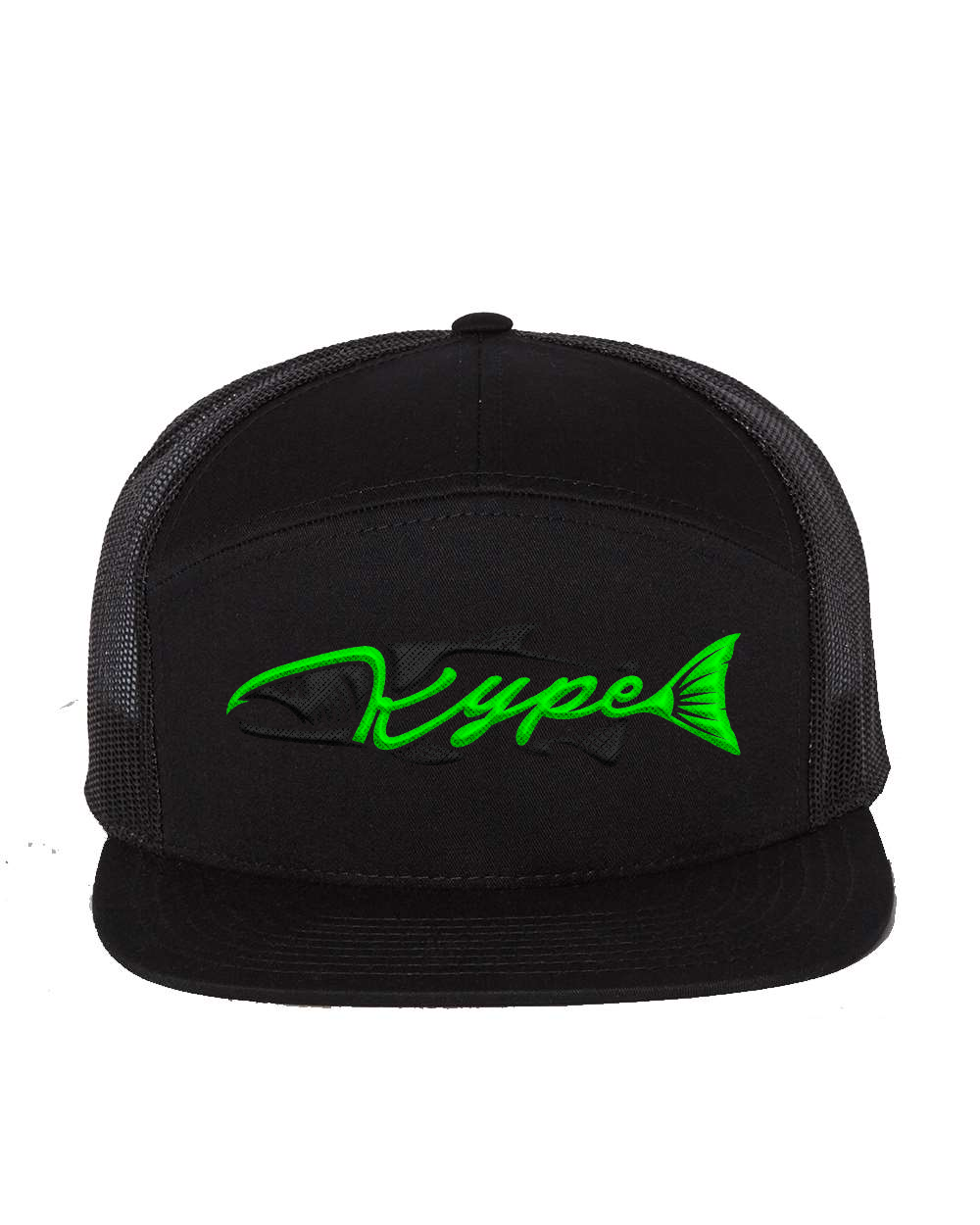 Snapback Trucker - 7 Panel - Black - Kype Gear