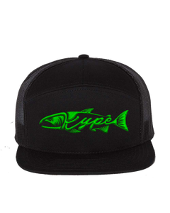 Snapback Trucker - 7 Panel - Black - Kype Gear