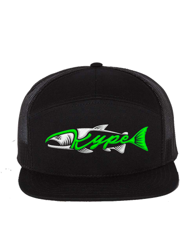 Snapback Trucker - 7 Panel - Black - Kype Gear
