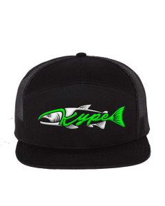 Snapback Trucker - 7 Panel - Black - Kype Gear