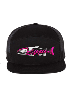Snapback Trucker - 7 Panel - Black - Kype Gear
