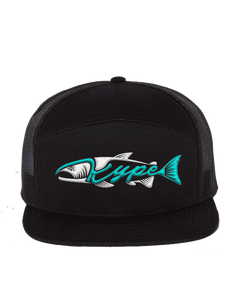 Snapback Trucker - 7 Panel - Black - Kype Gear