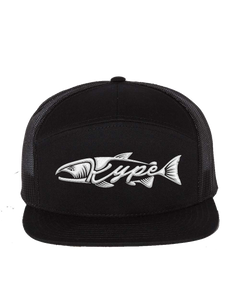 Snapback Trucker - 7 Panel - Black - Kype Gear