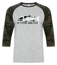 Load image into Gallery viewer, Kype Baseball Tee - Athletic Grey/Black Camo - Kype Gear
