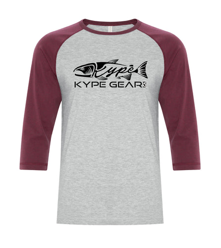 Baseball Tee Athletic Grey-Cardinal Heather - Kype Gear