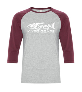 Baseball Tee Athletic Grey-Cardinal Heather - Kype Gear
