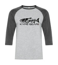 Load image into Gallery viewer, Kype Baseball Tee Athletic Grey-Charcoal Heather - Kype Gear
