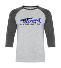 Load image into Gallery viewer, Kype Baseball Tee Athletic Grey-Charcoal Heather - Kype Gear
