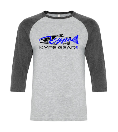 Kype Baseball Tee Athletic Grey-Charcoal Heather - Kype Gear