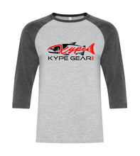 Load image into Gallery viewer, Kype Baseball Tee Athletic Grey-Charcoal Heather - Kype Gear
