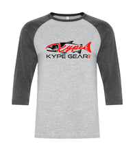 Load image into Gallery viewer, Kype Baseball Tee Athletic Grey-Charcoal Heather - Kype Gear

