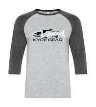 Load image into Gallery viewer, Kype Baseball Tee Athletic Grey-Charcoal Heather - Kype Gear

