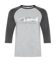 Load image into Gallery viewer, Kype Baseball Tee Athletic Grey-Charcoal Heather - Kype Gear
