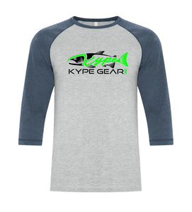 Kype Baseball Tee Athletic Grey-Navy Heather - Kype Gear