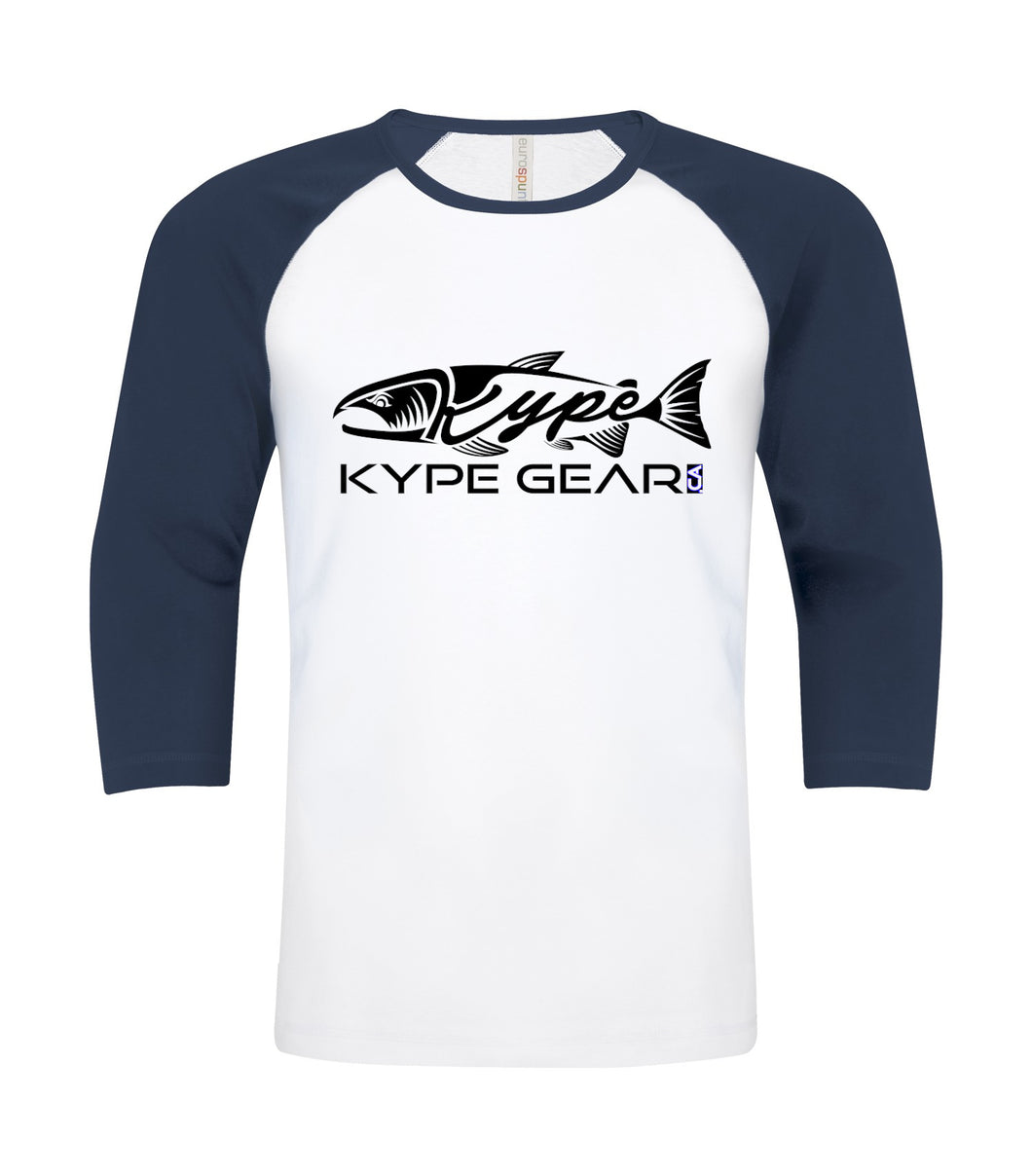 Kype Baseball Tee White-Navy - Kype Gear