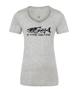 Ladies V-Neck - Athletic Grey - Kype Gear