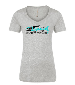 Ladies V-Neck - Athletic Grey - Kype Gear