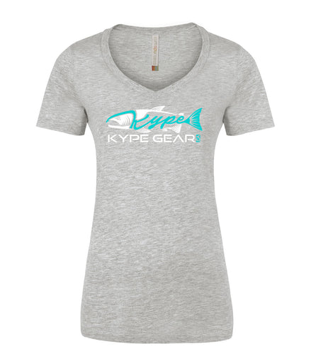 Ladies V-Neck - Athletic Grey - Kype Gear
