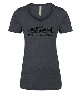 Ladies V-Neck - Charcoal Heather - Kype Gear