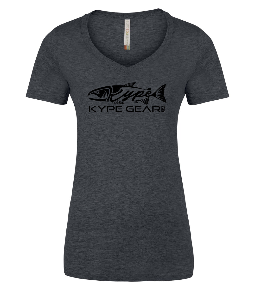 Ladies V-Neck - Charcoal Heather - Kype Gear