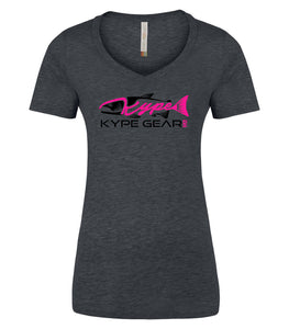 Ladies V-Neck - Charcoal Heather - Kype Gear