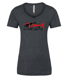 Ladies V-Neck - Charcoal Heather - Kype Gear