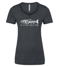 Load image into Gallery viewer, Ladies V-Neck - Charcoal Heather - Kype Gear
