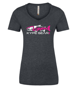 Ladies V-Neck - Charcoal Heather - Kype Gear