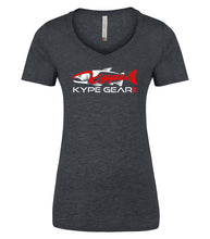 Load image into Gallery viewer, Ladies V-Neck - Charcoal Heather - Kype Gear
