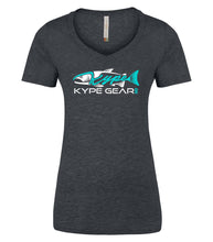 Load image into Gallery viewer, Ladies V-Neck - Charcoal Heather - Kype Gear
