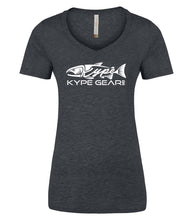 Load image into Gallery viewer, Ladies V-Neck - Charcoal Heather - Kype Gear
