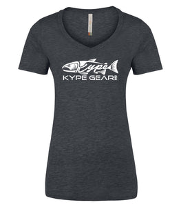Ladies V-Neck - Charcoal Heather - Kype Gear