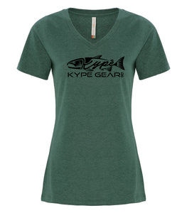Ladies V-Neck - Forest Heather - Kype Gear