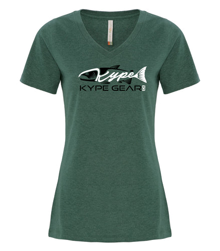 Ladies V-Neck - Forest Heather - Kype Gear