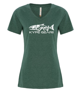 Ladies V-Neck - Forest Heather - Kype Gear