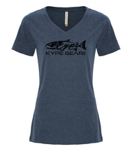 Load image into Gallery viewer, Ladies V-Neck - Navy Heather - Kype Gear
