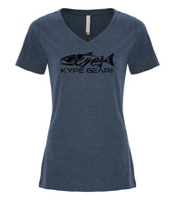 Load image into Gallery viewer, Ladies V-Neck - Navy Heather - Kype Gear
