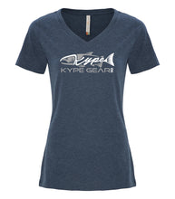 Load image into Gallery viewer, Ladies V-Neck - Navy Heather - Kype Gear
