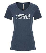 Load image into Gallery viewer, Ladies V-Neck - Navy Heather - Kype Gear
