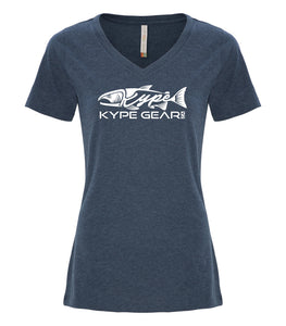 Ladies V-Neck - Navy Heather - Kype Gear