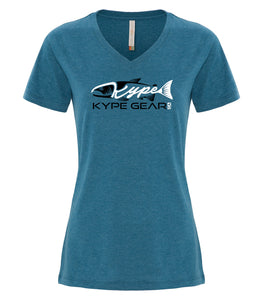 Ladies V-Neck - Teal Heather - Kype Gear