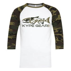 Kype Baseball Tee - White/Camo - Kype Gear