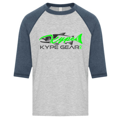 Youth Baseball Tee - Grey/Navy - Kype Gear