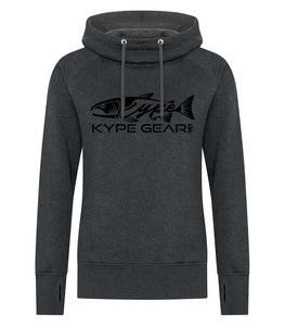 Ladies Vintage Hoodie - Black Heather - Kype Gear