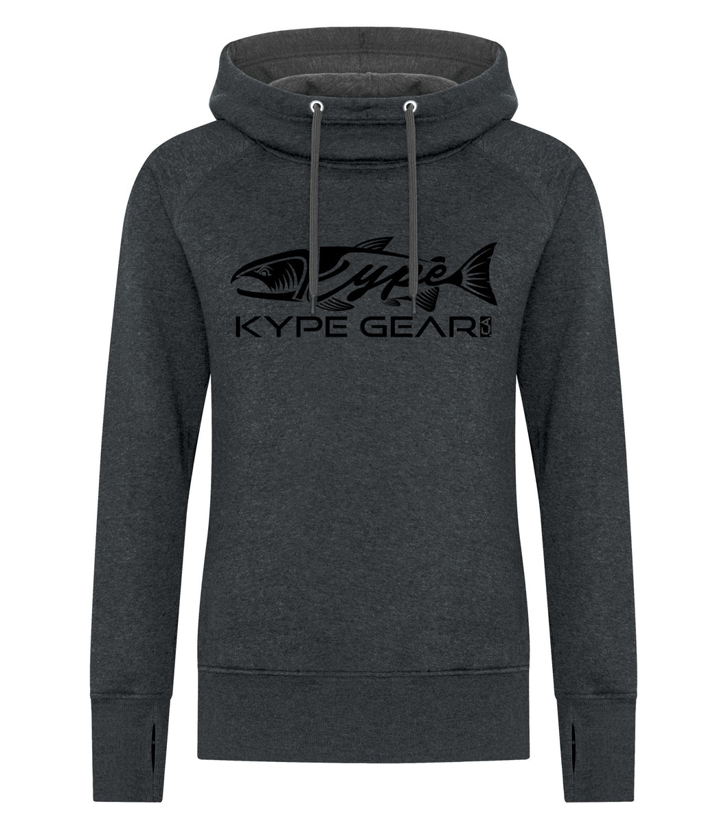 Ladies Vintage Hoodie - Black Heather - Kype Gear