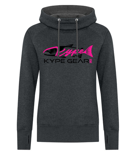 Ladies Vintage Hoodie - Black Heather - Kype Gear
