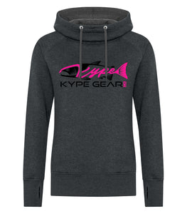 Ladies Vintage Hoodie - Black Heather - Kype Gear