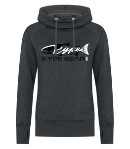 Ladies Vintage Hoodie - Black Heather - Kype Gear